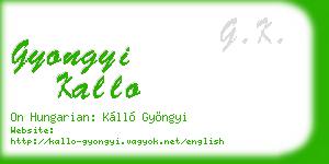 gyongyi kallo business card